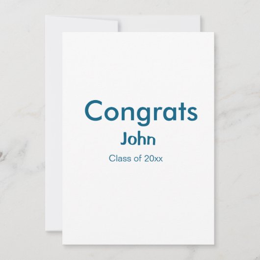 卒業おめでとう 名前を追加 年 月 日 テキスト 招待状 (正面)