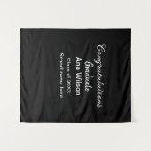 卒業おめでとう 名前 クラス 年度 学校名 タペストリー (正面(横))