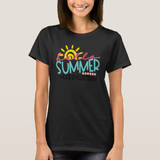 卒業おめでとう 夏 こんにちは 最後の日 児童 先生 Tシャツ