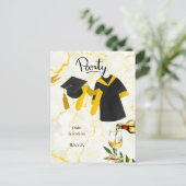 卒業おめでとう 学位帽とアカデミックなドレス ポストカード (スタンド正面)