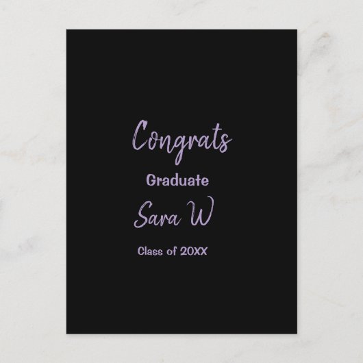 卒業おめでとう、〇年〇校の皆さん ポストカード (正面)