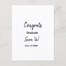 卒業おめでとう、〇年〇校の皆さん ポストカード