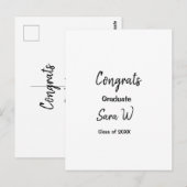 卒業おめでとう、〇年〇校の皆さん ポストカード (正面/裏面)