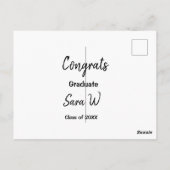 卒業おめでとう、〇年〇校の皆さん ポストカード (裏面)