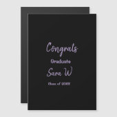 卒業おめでとう、〇年〇校の皆さん マグネット招待状 (正面/裏面)