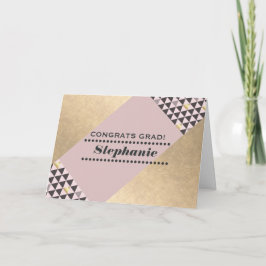 卒業おめでとう。幾何学的パターカスタムン カード