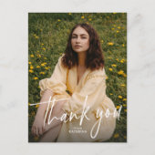 卒業おめでとう　感謝の気持ちを込めて　二枚の写真付きのポストカード ポストカード (正面)