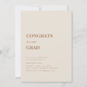 卒業おめでとう 招待状 (正面)