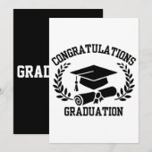 卒業おめでとう 招待状 (正面/裏面)