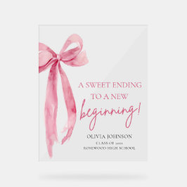 卒業おめでとう　新しいスタートの甘い終わり アクリルサイン