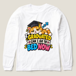 卒業おめでとう 猫 - 卒業したから寝ていい？ トライブレンドＴシャツ