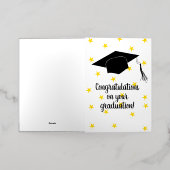 卒業おめでとう 箔グリーティングカード (外側レイダウン)