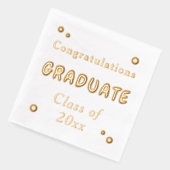 卒業おめでとう 箔ナプキン (左)