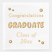 卒業おめでとう 箔ナプキン (正面)