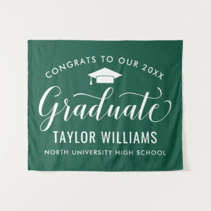 卒業おめでとう 緑の卒業式 タペストリー