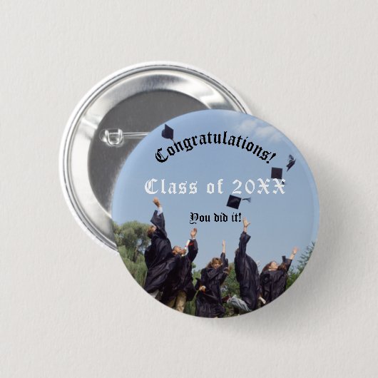 卒業おめでとう 缶バッジ (正面&裏面)