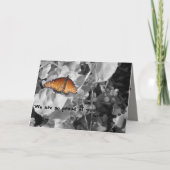 卒業おめでとう 自信を持って 羽化する君 モナーク蝶の卒業 カード (正面)