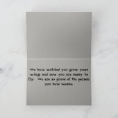 卒業おめでとう 自豪なあなた モナーク蝶の卒業 カード (内部)