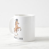卒業おめでとう 馬 コーヒーマグカップ (正面左)