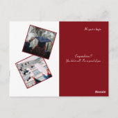 卒業おめでとう！高校卒業お祝いポストカード ポストカード (裏面)