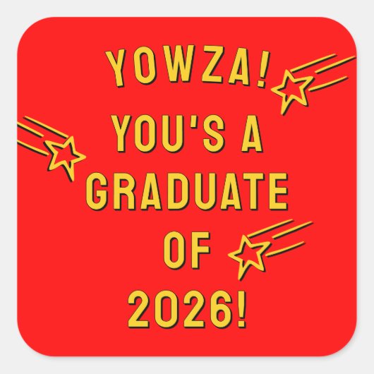 卒業おめでとう 2026 スクエアシール (正面)