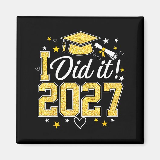 卒業おめでとう 2027 卒業生 クラスオブ2027 マグネット (正面)