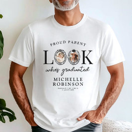 卒業おめでとう 2 枚の写真 卒業式 Tシャツ