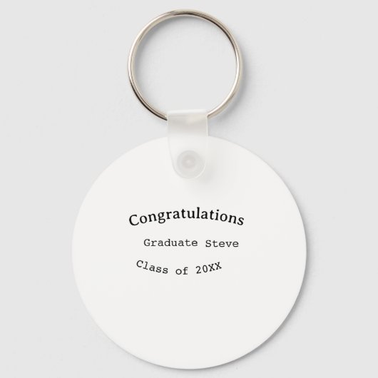 卒業おめでとう graduate name 20XX年度修了 キーホルダー (正面)