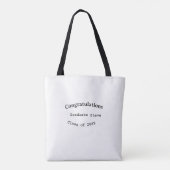卒業おめでとう graduate name 20XX年度修了 トートバッグ (裏面)
