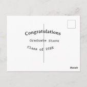 卒業おめでとう graduate name 20XX年度修了 ポストカード (裏面)