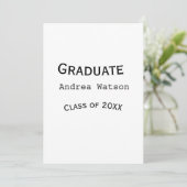 卒業おめでとう graduate name 20XX年度修了 招待状 (スタンド正面)