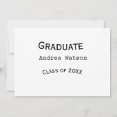 卒業おめでとう graduate name 20XX年度修了 招待状 (裏面)