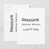 卒業おめでとう graduate name 20XX年度卒 ポストカード (正面/裏面)