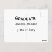 卒業おめでとう graduate name 20XX年度卒 ポストカード (裏面)