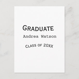 卒業おめでとう graduate name 20XX年度卒 ポストカード