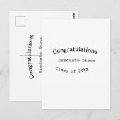 卒業おめでとう graduate name 20XX年度卒 ポストカード (正面/裏面)