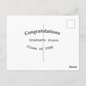 卒業おめでとう graduate name 20XX年度卒 ポストカード (裏面)
