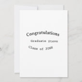 卒業おめでとう graduate name 20XX年度卒 招待状 (裏面)