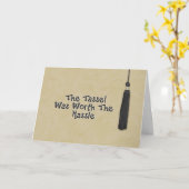 卒業おめでとう – Tassel カード (黄色い花)