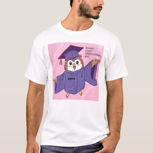卒業おめでとうTシャツ 「ごめん。無理。おわり。」 Tシャツ (正面)