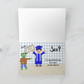 卒業おめでとおもしろいうゾンビ・ユーモア カード (内部)