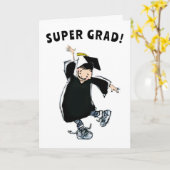 卒業おもしろいおめでとうカード カード (黄色い花)