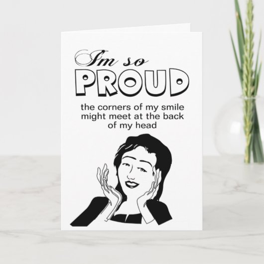 卒業おもしろいおめでとう カード (正面)