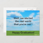 卒業おもしろいはがき 案内ポストカード (正面/裏面)