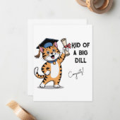 卒業おもしろいカード子供へ- Kid of a Big Dill ノートカード (正面/裏面インサイチュ)