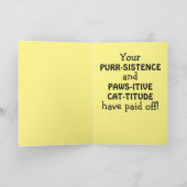 卒業おもしろいカード猫 カード (内部)