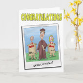 卒業おもしろいカード：今すぐジョブを取得 カード (黄色い花)