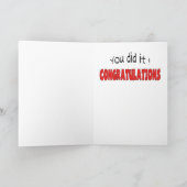 卒業おもしろいカード: Hail the Graduate カード (内部)