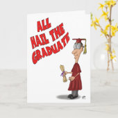 卒業おもしろいカード: Hail the Graduate カード (黄色い花)