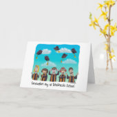 卒業おもしろいカード – Telekinesis School カード (黄色い花)